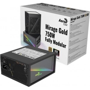 AEROCOOL MIRAGE GOLD 750W. Обзор блока питания со стандартными и модульными кабелями и сертификатом 80Plus Gold