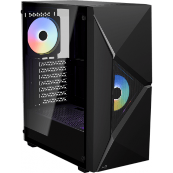 Корпус ATX AEROCOOL PLAYER-G-BK-v1, Midi-Tower, без БП, черный