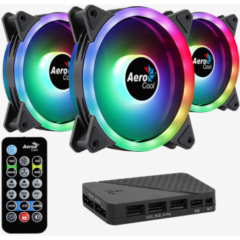 Вентилятор AEROCOOL DUO 12 PRO ARGB 120х120x25 черный 6-pin Вентилятор AEROCOOL DUO 12 PRO ARGB 120х120x25 черный 6-pin
