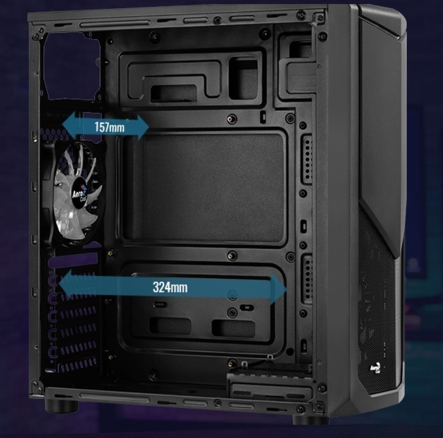 Обзор AEROCOOL TOMAHAWK-A. Корпус формата Mid-Tower с ярким дизайном и ...