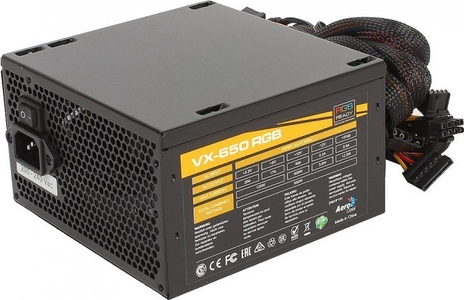 Обзор AEROCOOL VX-650. Блок питания со стабильным напряжением и ...